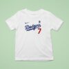 Bts Tae Hyung X Los Angeles Dodgers Signature Logo T Shirt