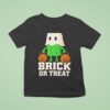 Building Bricks Halloween Brick Or Treat Ghost Builder Funny T Shirt