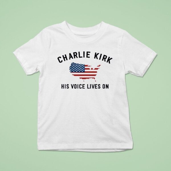 Charlie Kirk His Voice Lives On Printed Casual T Shirt