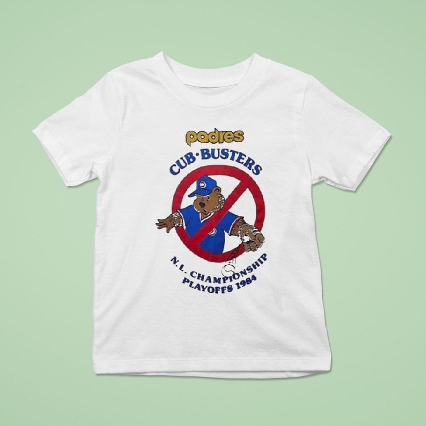 Chicago Cubs Padres Cub Busters Nl Championship Playoff Masco T Shirt Chicago Cubs Padres Cub Busters Nl Championship Playoff Masco T Shirt