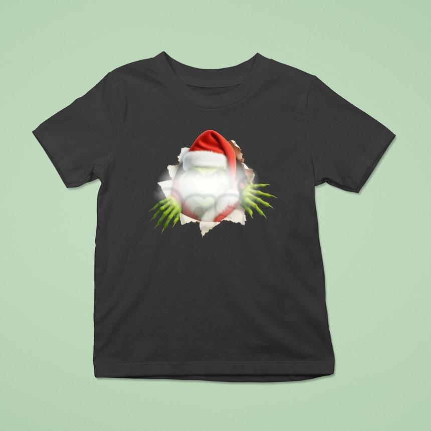 Christmas Movie Character Green Guy Through Hole T Shirt Christmas Movie Character Green Guy Through Hole T Shirt