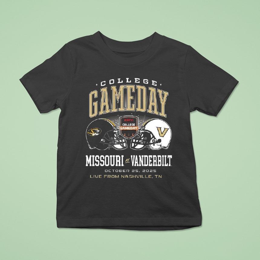 College Gameday Missouri Vs Vanderbilt Oct Live From Nashville Tn Helme T Shirt College Gameday Missouri Vs Vanderbilt Oct Live From Nashville Tn Helme T Shirt