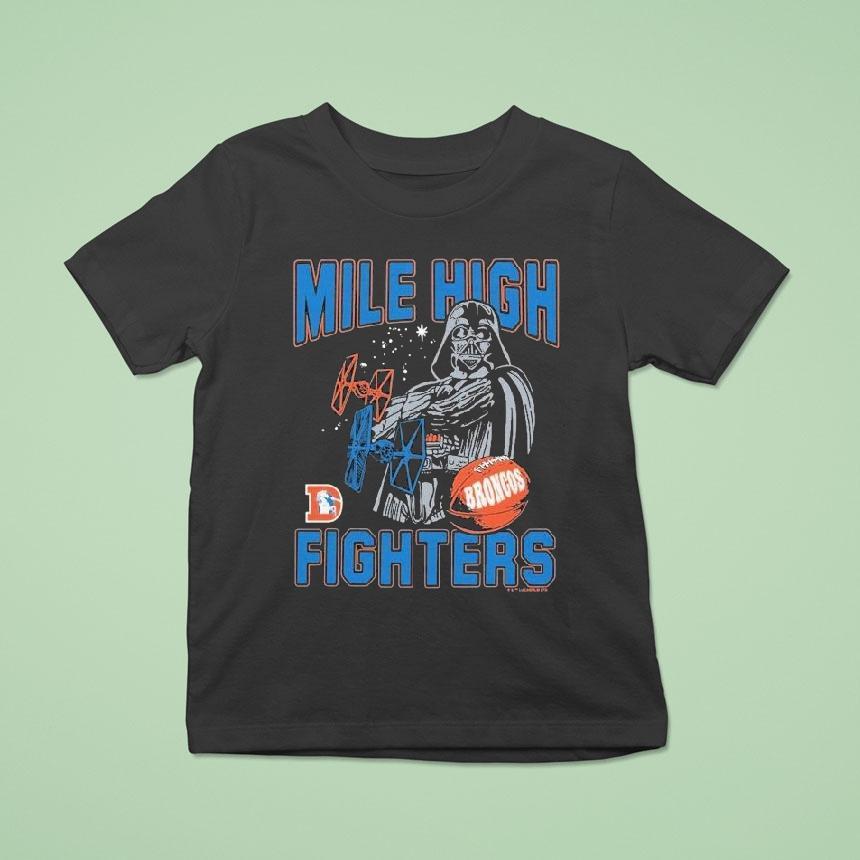 Darth Vader Denver Broncos Mile High Fighters Star Wars X Nfl T Shirt Darth Vader Denver Broncos Mile High Fighters Star Wars X Nfl T Shirt
