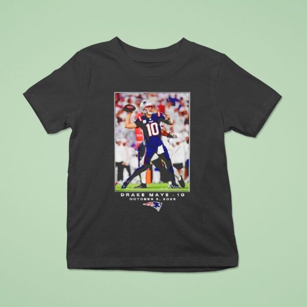 Drake Maye New England Patriots Nfl Flash Features Week T Shirt