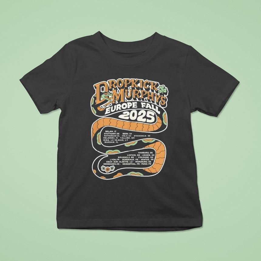 Dropkick Murphys Europe Fall Tour T Shirt Dropkick Murphys Europe Fall Tour T Shirt