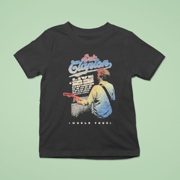 Eric Clapton Live Performing Songs From His Classic Repertoire World Tour T Shirt