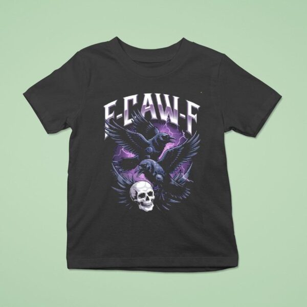 F Caw F Mortality Call Gothic Crow And Skull T Shirt
