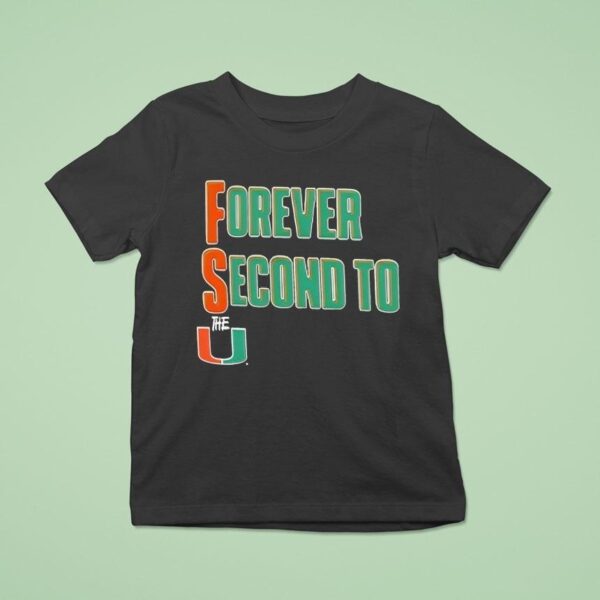 Forever Second To The U Miami Hurricanes T Shirt