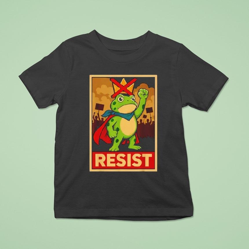 Funny Portland Frog Hop Protest Resist Frog No Kings Toad T Shirt Funny Portland Frog Hop Protest Resist Frog No Kings Toad T Shirt