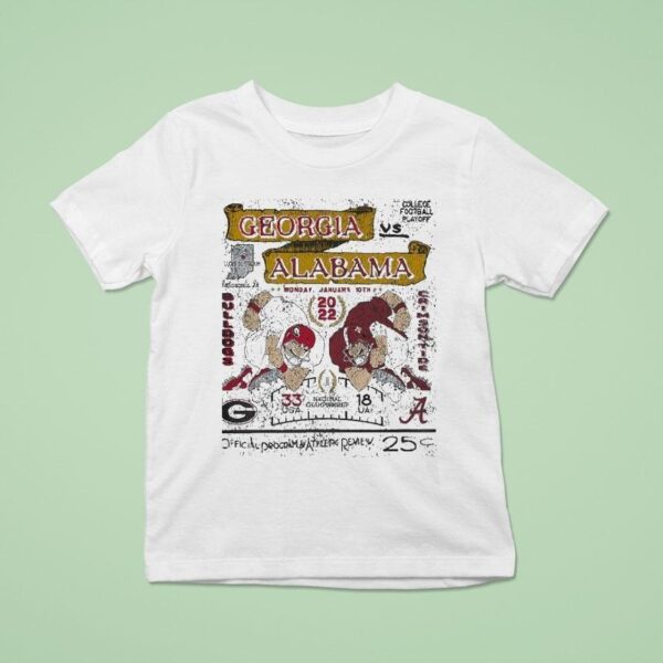Georgia Bulldogs Vs Alabama Crimson Tide College Football Playoff National Championship Game Matchup T Shirt
