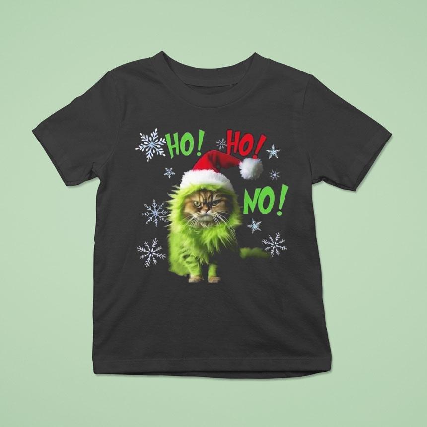 Ho Ho No Funny Bad Cat Christmas T Shirt Ho Ho No Funny Bad Cat Christmas T Shirt