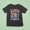Illinois Fighting Illini Football Grunge Helme T Shirt