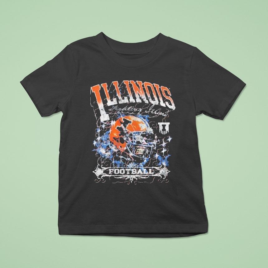 Illinois Fighting Illini Football Grunge Helme T Shirt Illinois Fighting Illini Football Grunge Helme T Shirt