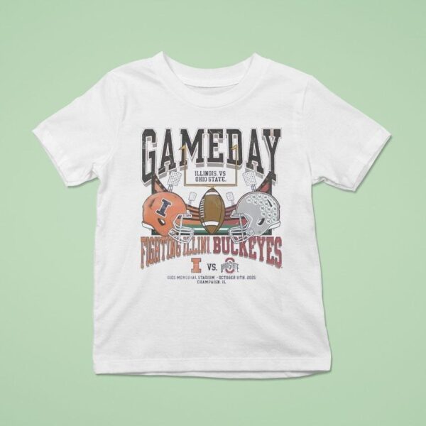 Illinois Fighting Illini Ivory Vs Ohio State Buckeyes Gameday Football T Shirt