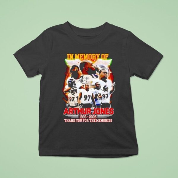 In Memory Of Arthur Jones Baltimore Ravens Thank You For The Memories T Shirt