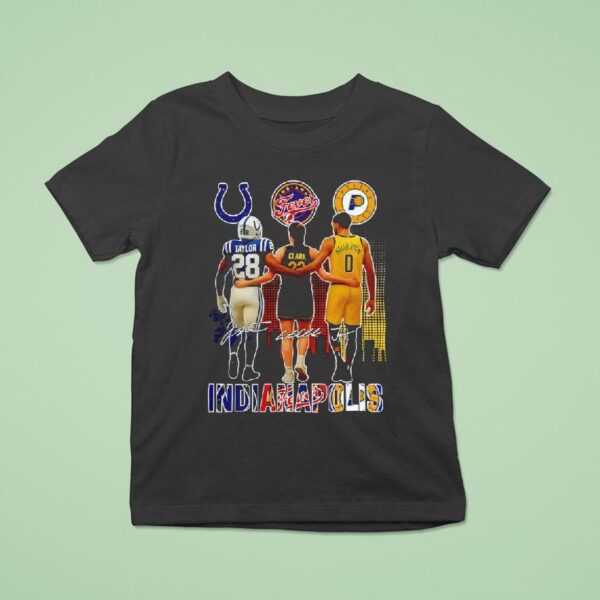 Indianapolis Jonathan Taylor Fever Caitlin Clark Pacers Tyrese Haliburton T Shirt