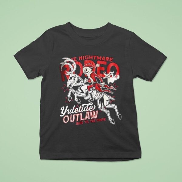 Jack Skellington The Nightmare Before Christmas Yuletide Outlaw Ride Til The Grave T Shirt