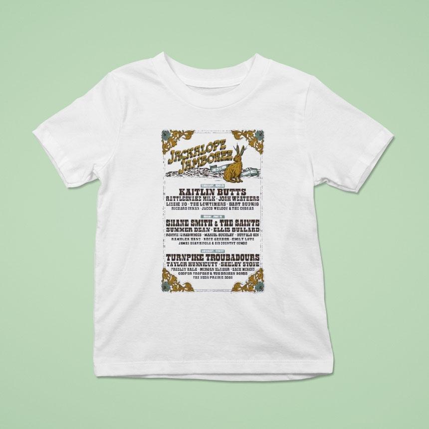 Jackalope Jamboree Turnpike Troubadours Kaitlin Butts Shane Smith And The Saints T Shirt Jackalope Jamboree Turnpike Troubadours Kaitlin Butts Shane Smith And The Saints T Shirt