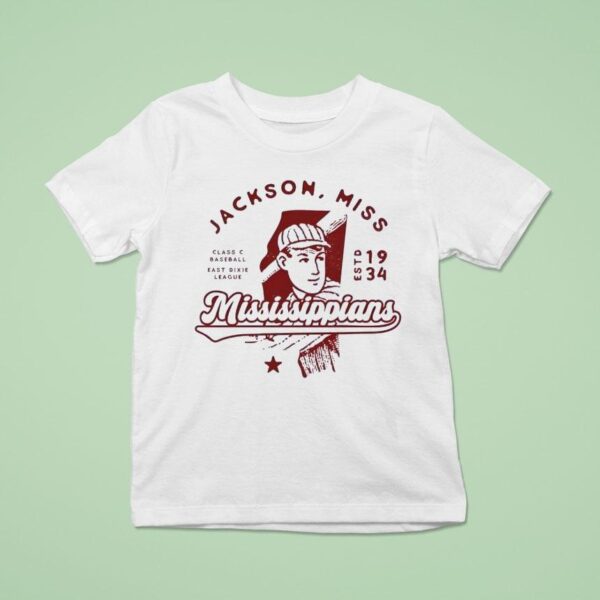Jackson Mississippians Mississippi Class C Baseball East Dixie League T Shirt