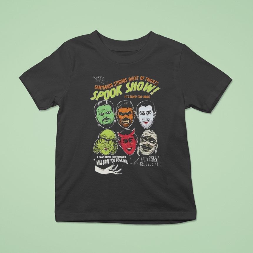 Joe Santagato Studios Night Of Frights Spook Show Studios Monster Mash Oct St Halloween Faces T Shirt Joe Santagato Studios Night Of Frights Spook Show Studios Monster Mash Oct St Halloween Faces T Shirt
