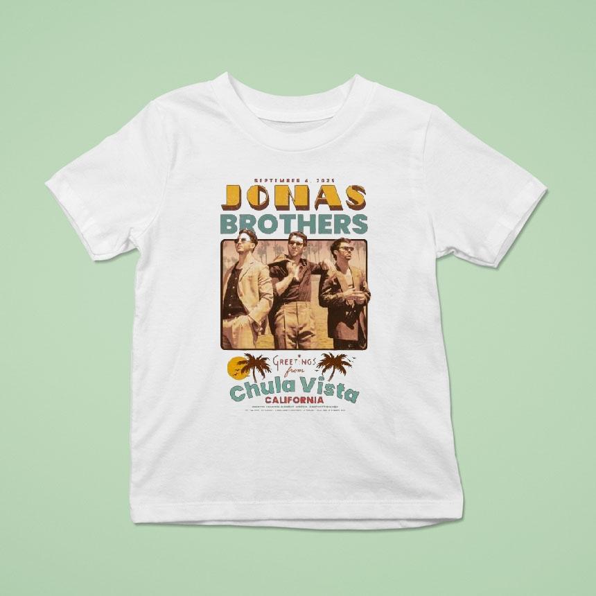 Jonas Brothers Greetings From Chula Vista Ca Sep T Shirt Jonas Brothers Greetings From Chula Vista Ca Sep T Shirt