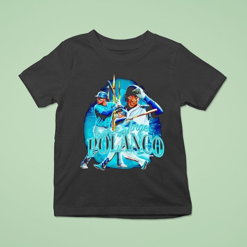 Jorge Polanco Seattle Mariners Baseball Signature T Shirt Jorge Polanco Seattle Mariners Baseball Signature T Shirt