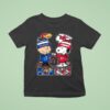 Kansas Jayhawks Kansas City Chiefs Snoopy Th Anniversary Of Peanuts T Shirt