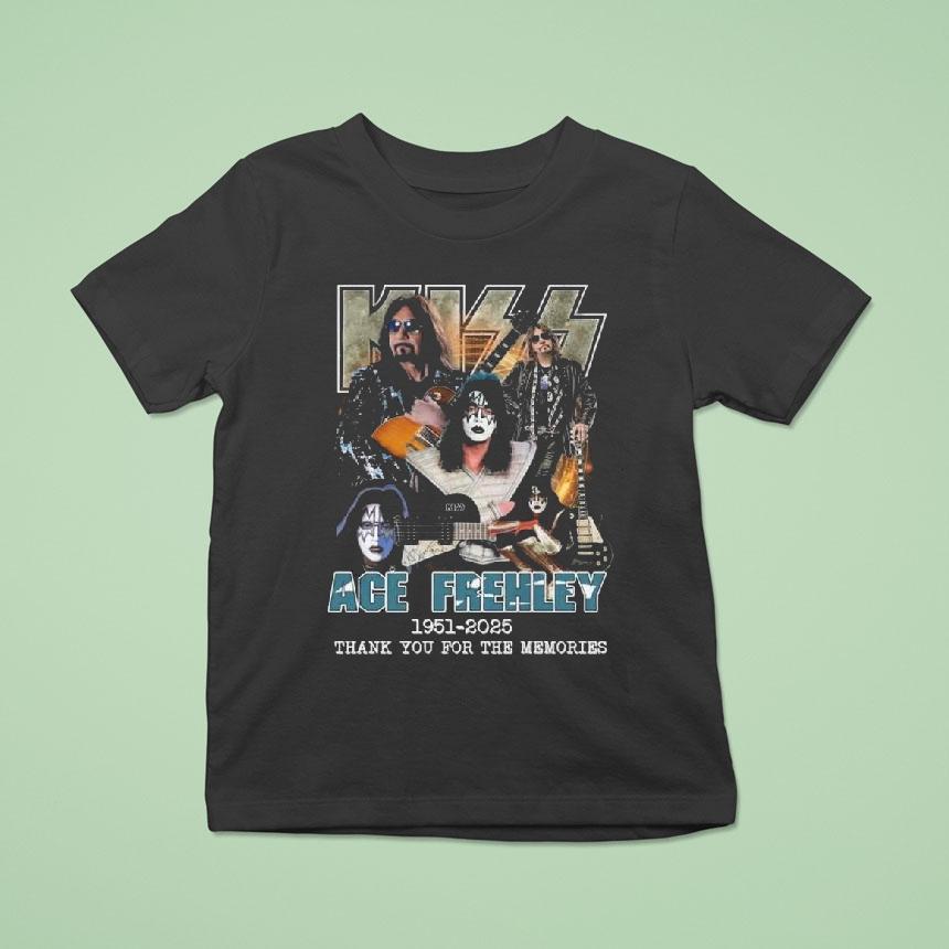 Kiss Band Ace Frehley Thank You For The Memories T Shirt Kiss Band Ace Frehley Thank You For The Memories T Shirt