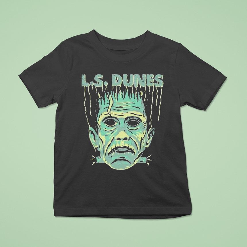 L S Dunes Frankenstein Live Halloween Head T Shirt L S Dunes Frankenstein Live Halloween Head T Shirt