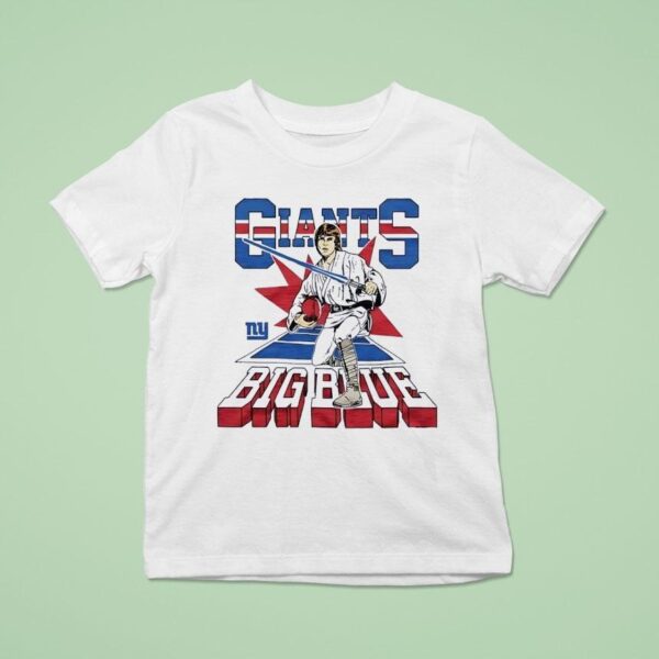 Luke Skywalker X New York Giants Big Blue Ny T Shirt