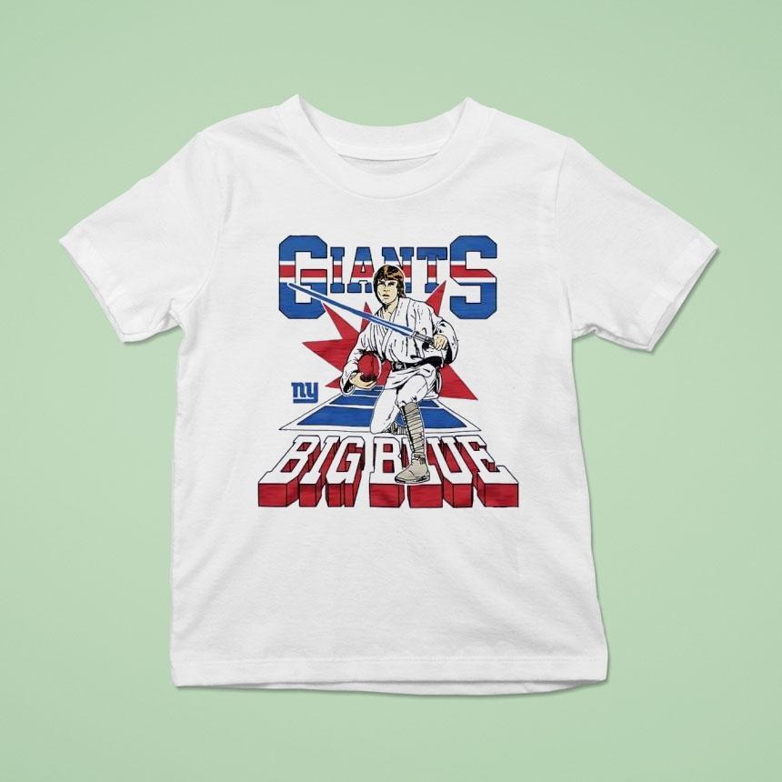 Luke Skywalker X New York Giants Big Blue Ny T Shirt Luke Skywalker X New York Giants Big Blue Ny T Shirt