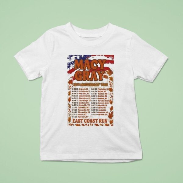 Macy Gray East Coast Run Th Anniversary Tour T Shirt