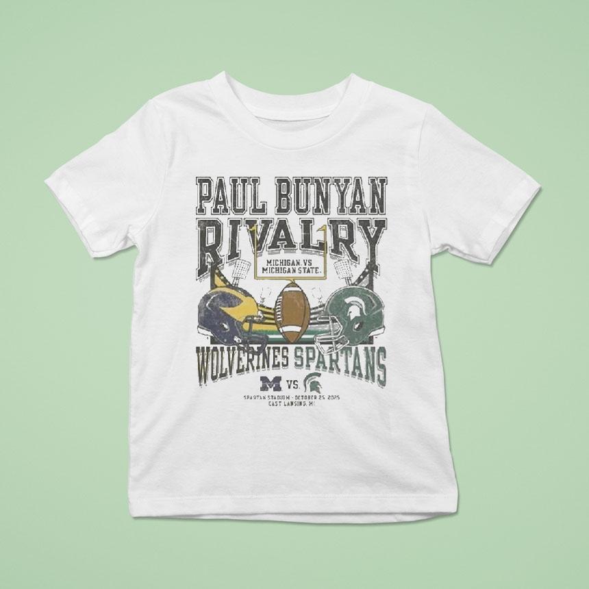 Michigan State Spartans Vs Michigan Wolverines Paul Bunyan Rivalry T Shirt Michigan State Spartans Vs Michigan Wolverines Paul Bunyan Rivalry T Shirt