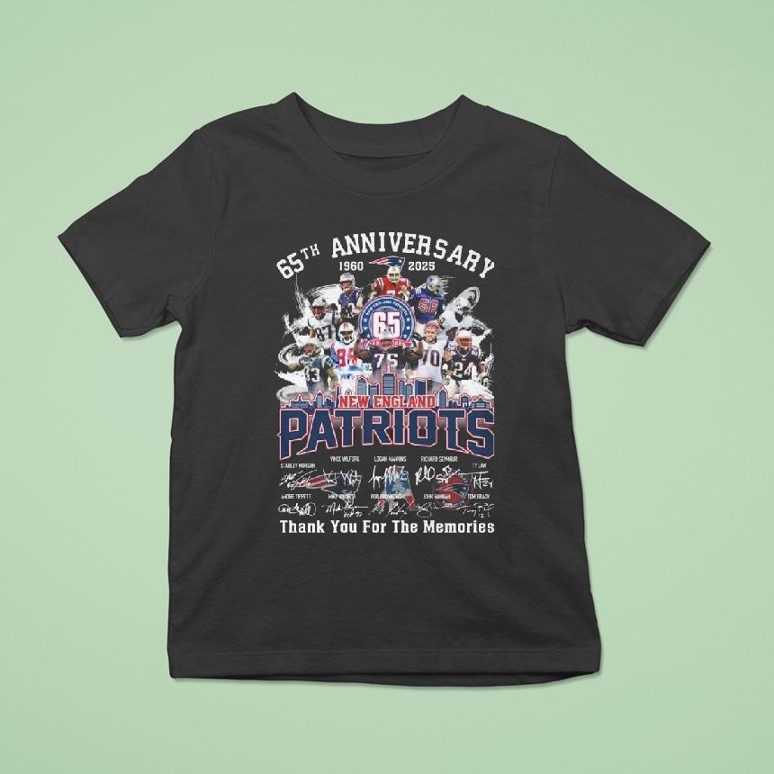 New England Patriots Th Anniversary Players Signatures Thank You For The Memories T Shirt New England Patriots Th Anniversary Players Signatures Thank You For The Memories T Shirt