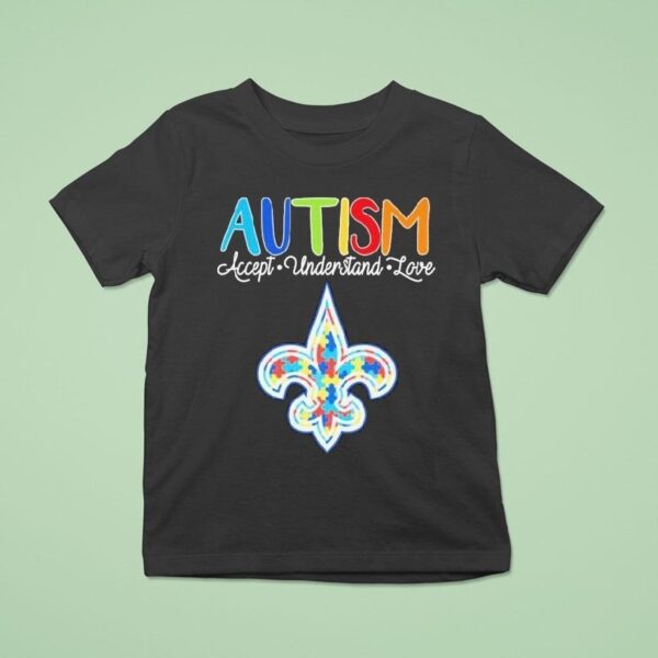 New Orleans Saints Autism Accept Understand Love T Shirt