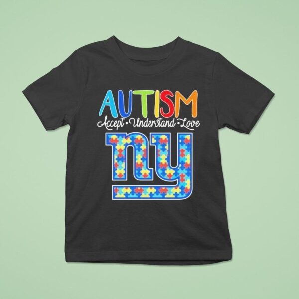 New York Giants Autism Accept Understand Love T Shirt