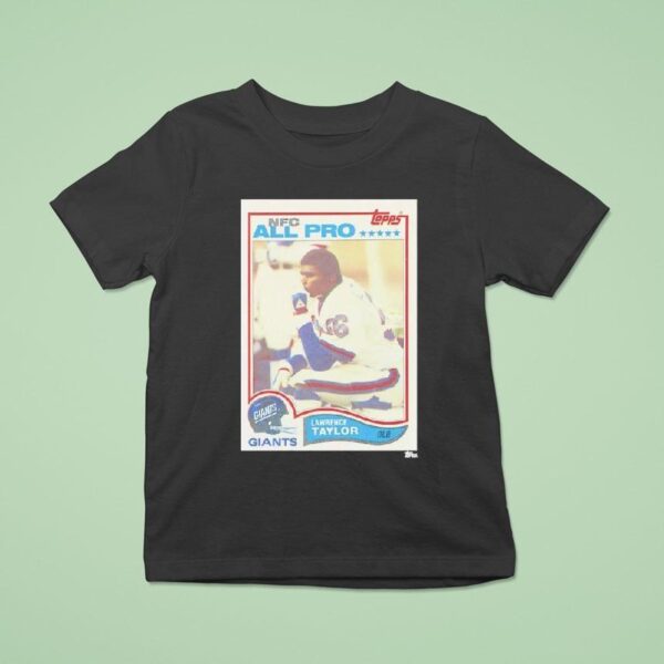 New York Giants Lawrence Taylor Trading Card T Shirt