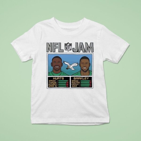 Nfl Jam Jalen Hurts And Saquon Barkley Philadelphia Eagles Football T Shirt