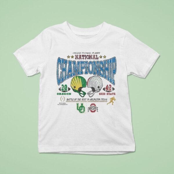 Ohio State Buckeyes Vs Oregon Ducks Battle Of The Best In Arlington Texas College Football Playoff National Championship Game T Shirt