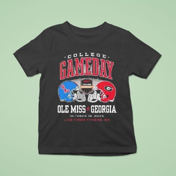 Ole Miss Rebels Vs Georgia Bulldogs College Gameday On October Helme T Shirt