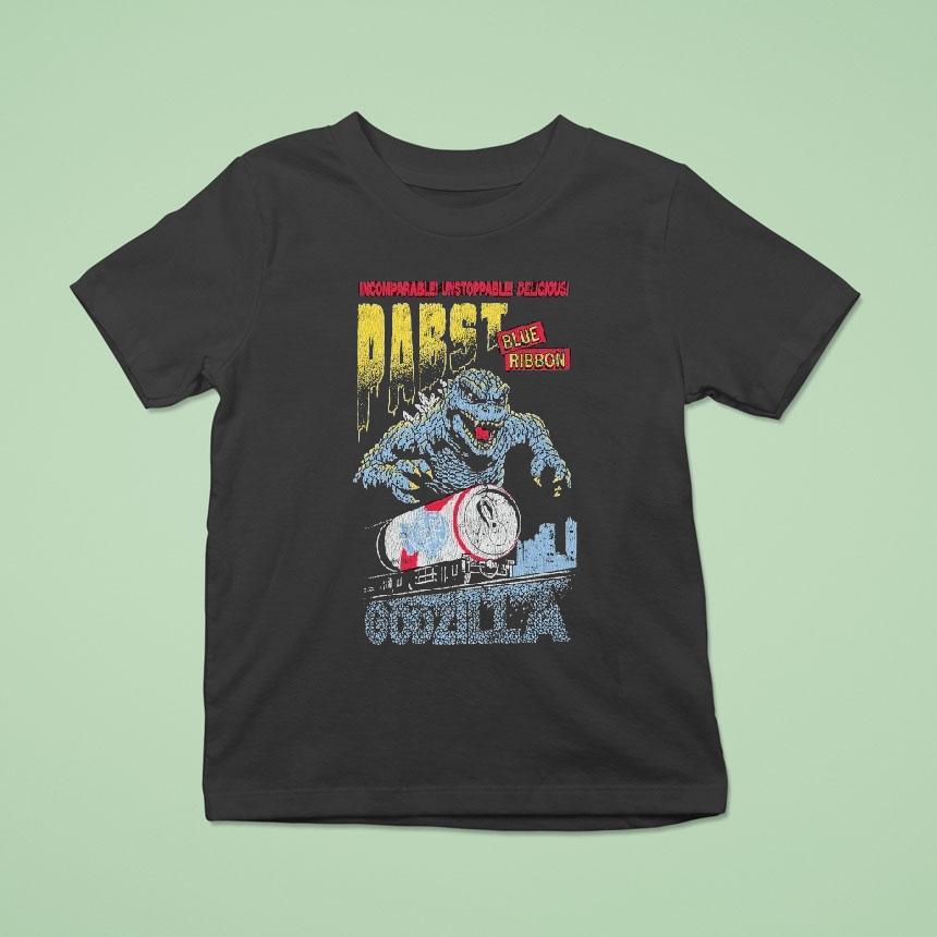 Pabst Blue Ribbon Incomparable Unstoppable Delicious Godzilla Runaway Pbr Train T Shirt Pabst Blue Ribbon Incomparable Unstoppable Delicious Godzilla Runaway Pbr Train T Shirt