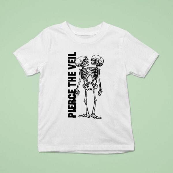 Pierce The Veil Tan Conjoined Skeleton T Shirt