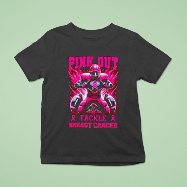 Pink Out Tackle Breast Cancer Awareness Football T Shirt