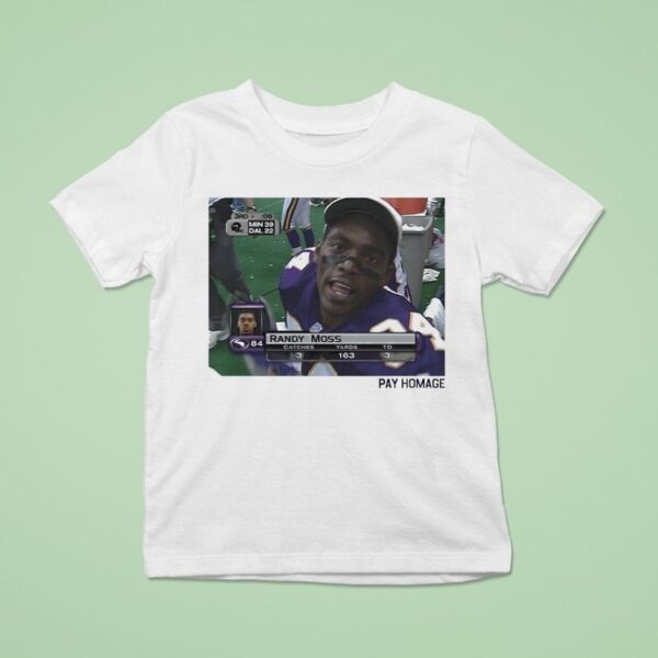 Randy Moss Minnesota Vikings Pay Homage Football Nfl T Shirt