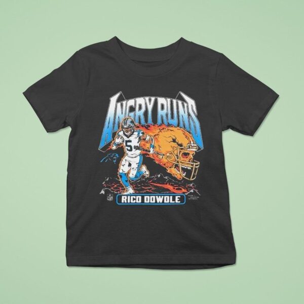 Rico Dowdle Angry Runs Carolina Panthers T Shirt