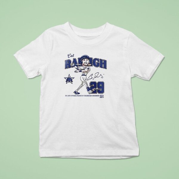 Seattle Mariners Cal Raleigh Mvp Caricature Art Signature T Shirt