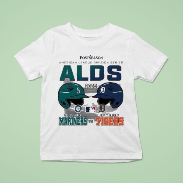 Seattle Mariners Vs Detroit Tigers Alds American League Division Series Helmet Matchup T Shirt