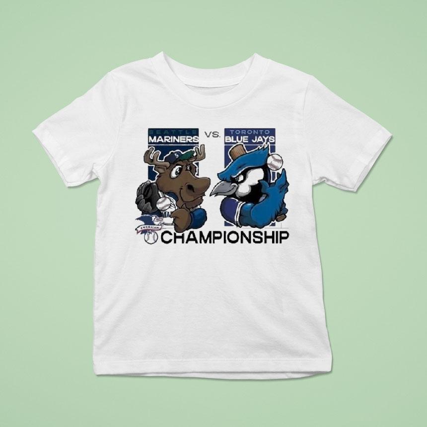 Seattle Mariners Vs Toronto Blue Jays Mlb League Championship Series Masco T Shirt Seattle Mariners Vs Toronto Blue Jays Mlb League Championship Series Masco T Shirt