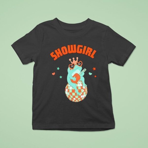 Showgirl Frog Playing Guitar On A Mirror Ball T Shirt