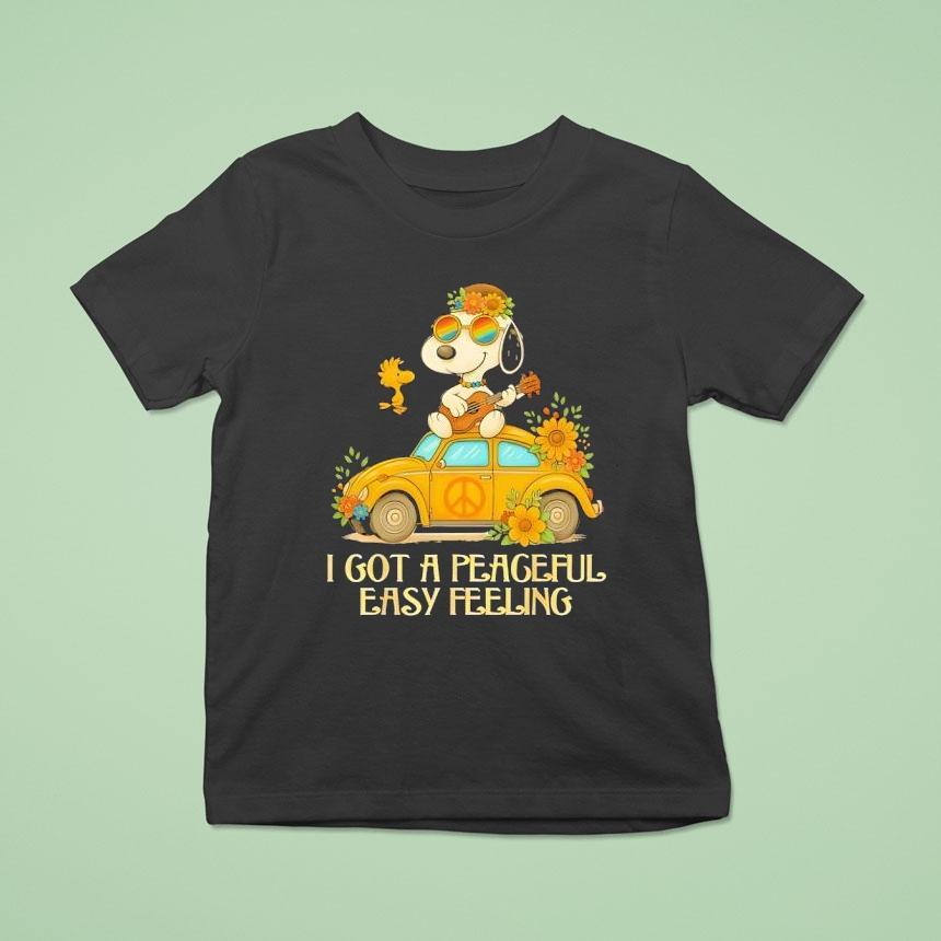 Snoopy And Woodstock I Got A Peacefull Easy Feeling T Shirt Snoopy And Woodstock I Got A Peacefull Easy Feeling T Shirt